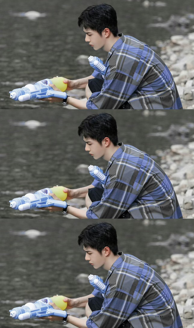 王一博小朋友都喜欢玩水王一博