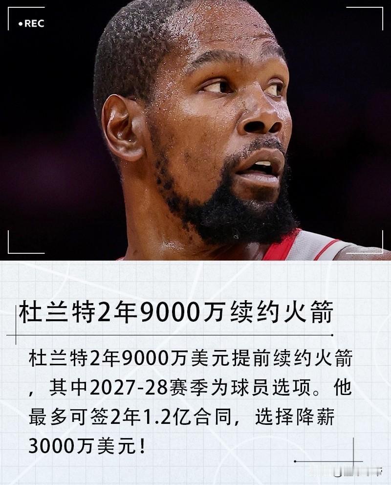 终于超越詹姆斯了，千年老二杜兰特总薪资登顶历史第一!刚刚，NBA记者报道杜兰