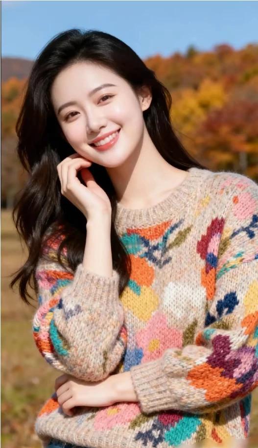 嫣然一笑百媚生，玉貌含春眉传情。