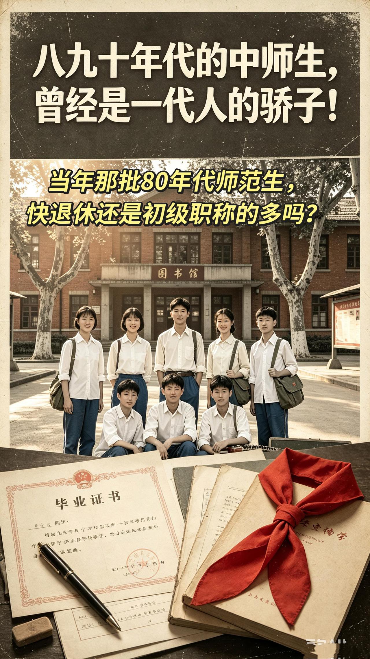 很多人好奇：当年那批80年代师范生，快退休还是初级职称的多吗？整体来说不算