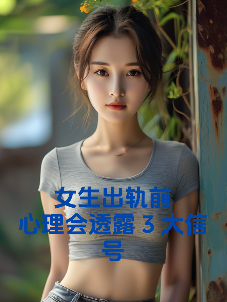 女生出轨前，心理会透露3大信号