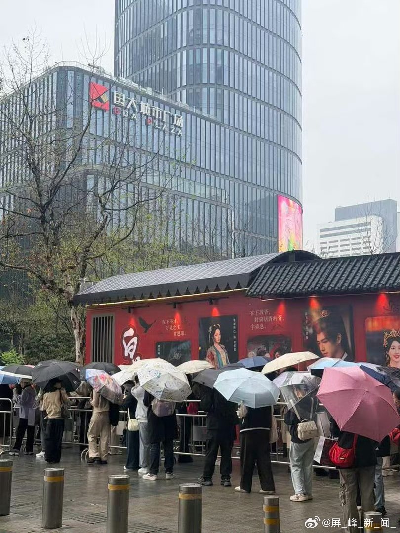 迪丽热巴白日提灯线下展人气杭州白日提灯线下展人气火爆，粉丝无惧风雨排长队，只为近