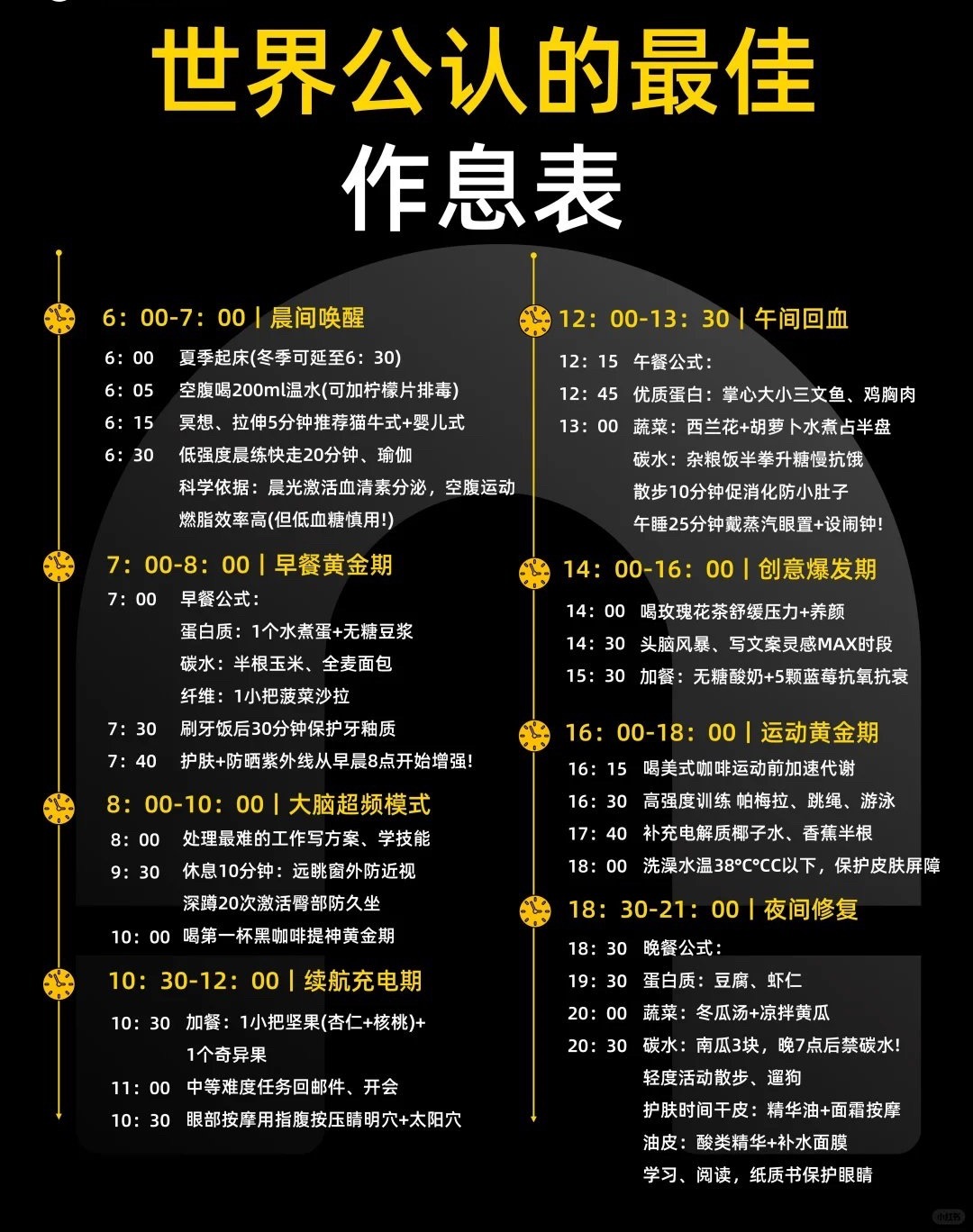 这张表真的让摆烂多年的我实现了无痛自律。​​​