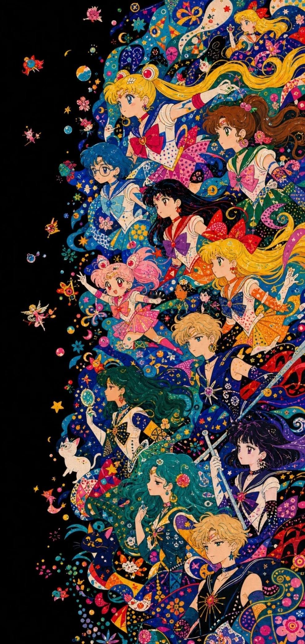 美少女战士民艺群像太惊艳了！！✨🌙全员集结，从月野兔到小小兔，从水野亚美到天王