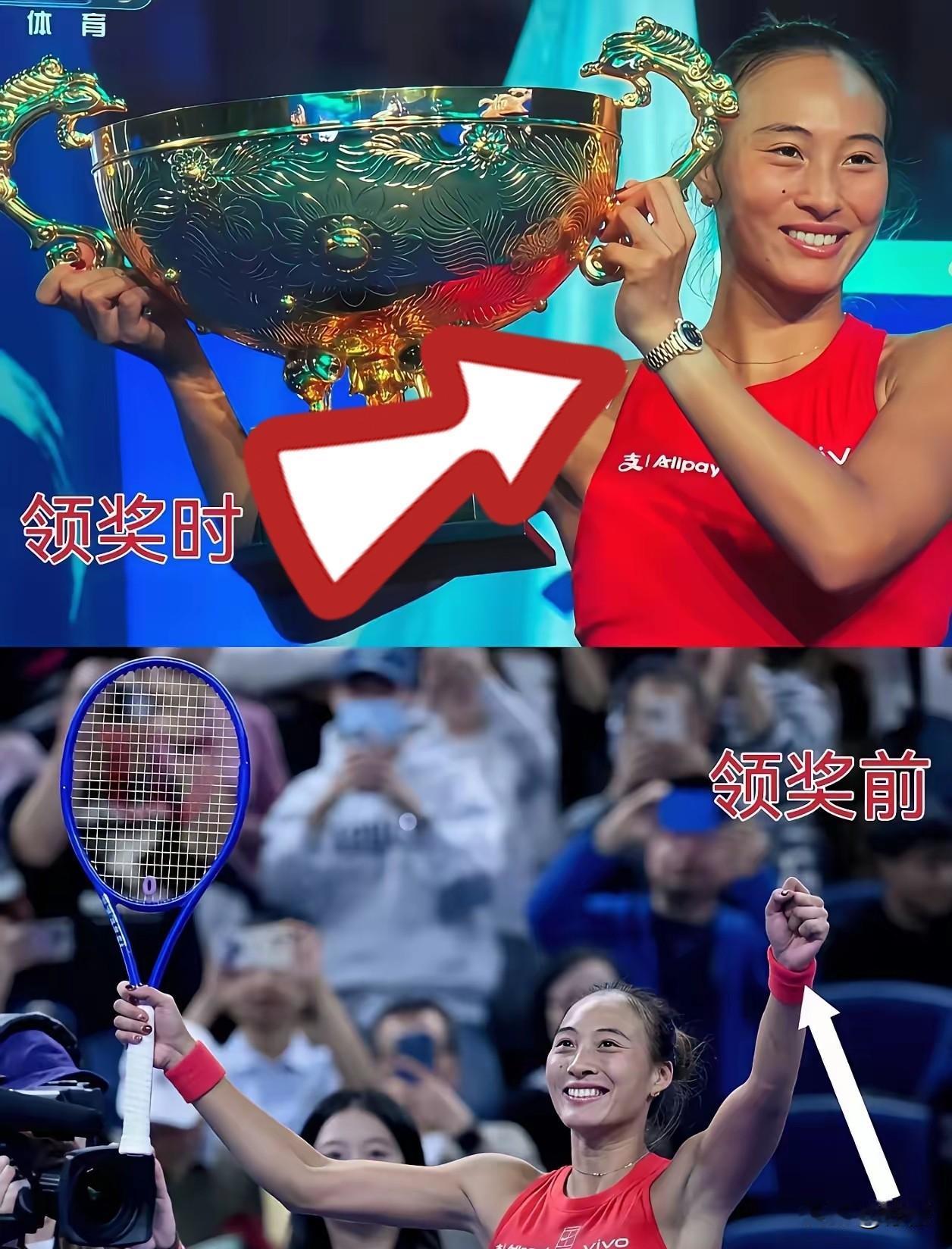 郑钦文夺冠我一点不意外！真正封神的，是领奖前这个细节郑钦文拿下中网冠军，