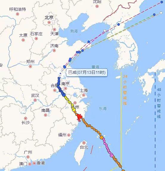 巴威台风挺“机灵”，知道上海高楼多，就绕着走了——不然闯进上海，风力准得大减，没