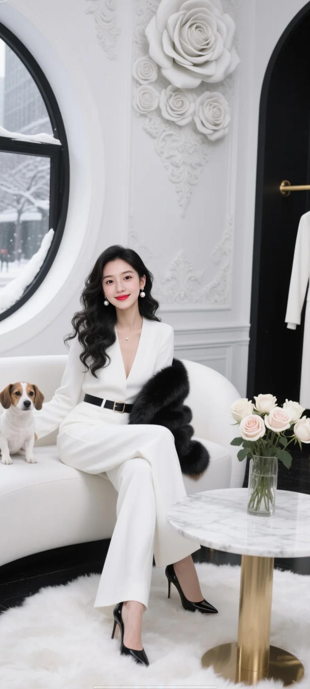 白色优雅的穿搭，是不是无敌的存在。