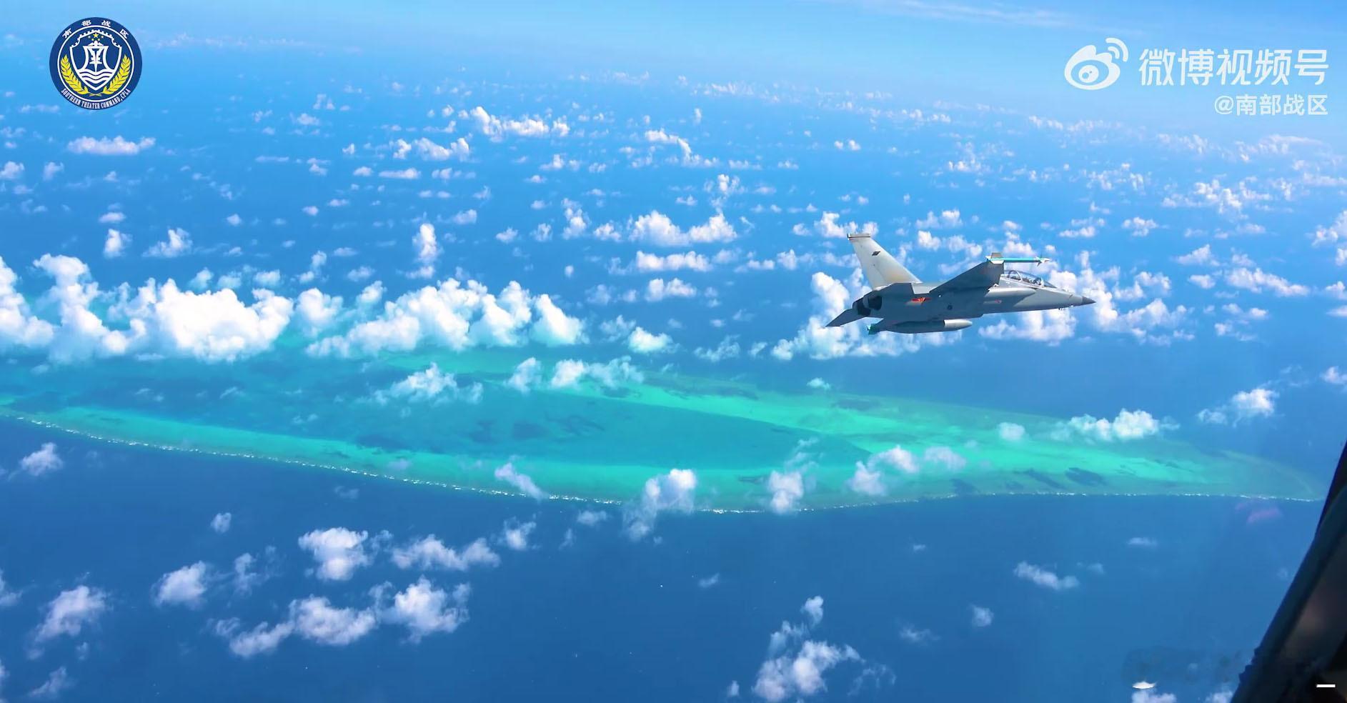 JL-10高教机首次参加黄岩岛战备警巡，翼尖挂PL-5E显然是为了更加有效地对付