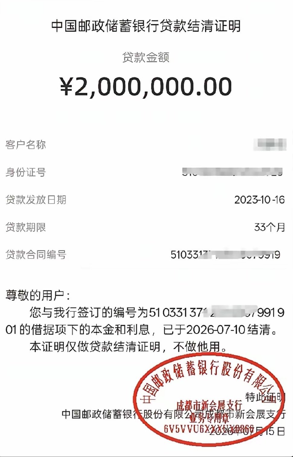 太厉害了，200万房贷还清了，我一位花了33个月，也就是差不多3年时间