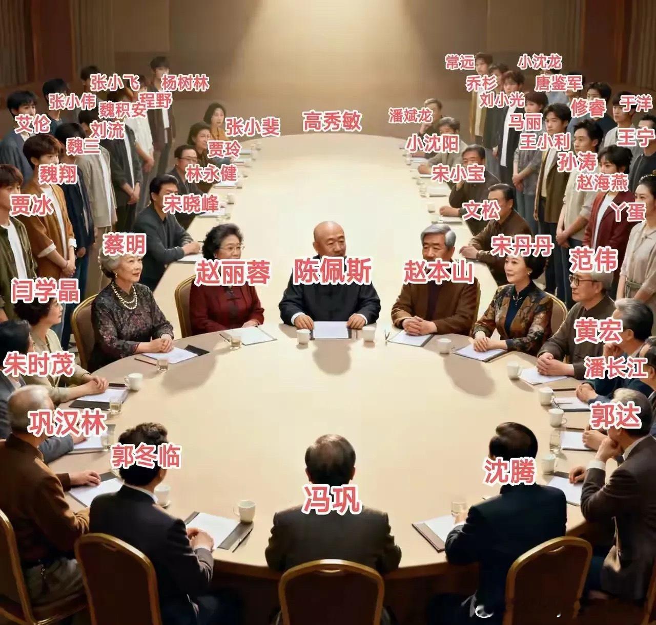 刷到一张中国小品演员地位座次图