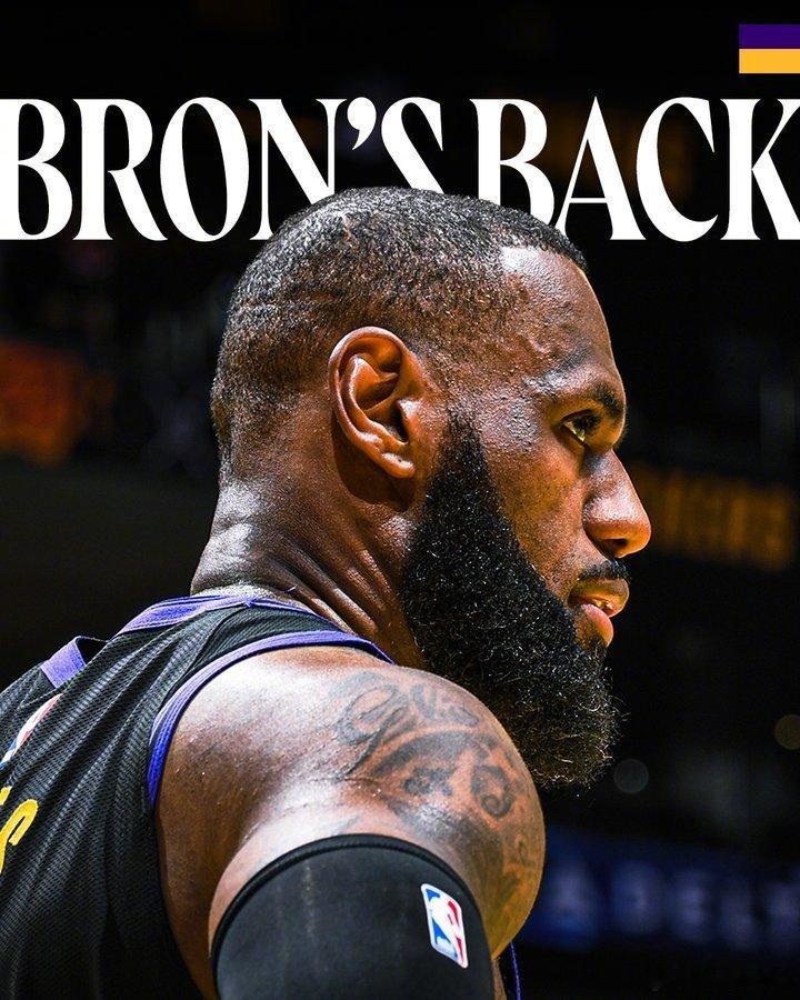 詹姆斯回归，赛季首秀，需要两场时间适应一下就找回节奏了。詹姆斯在找感觉，东77和