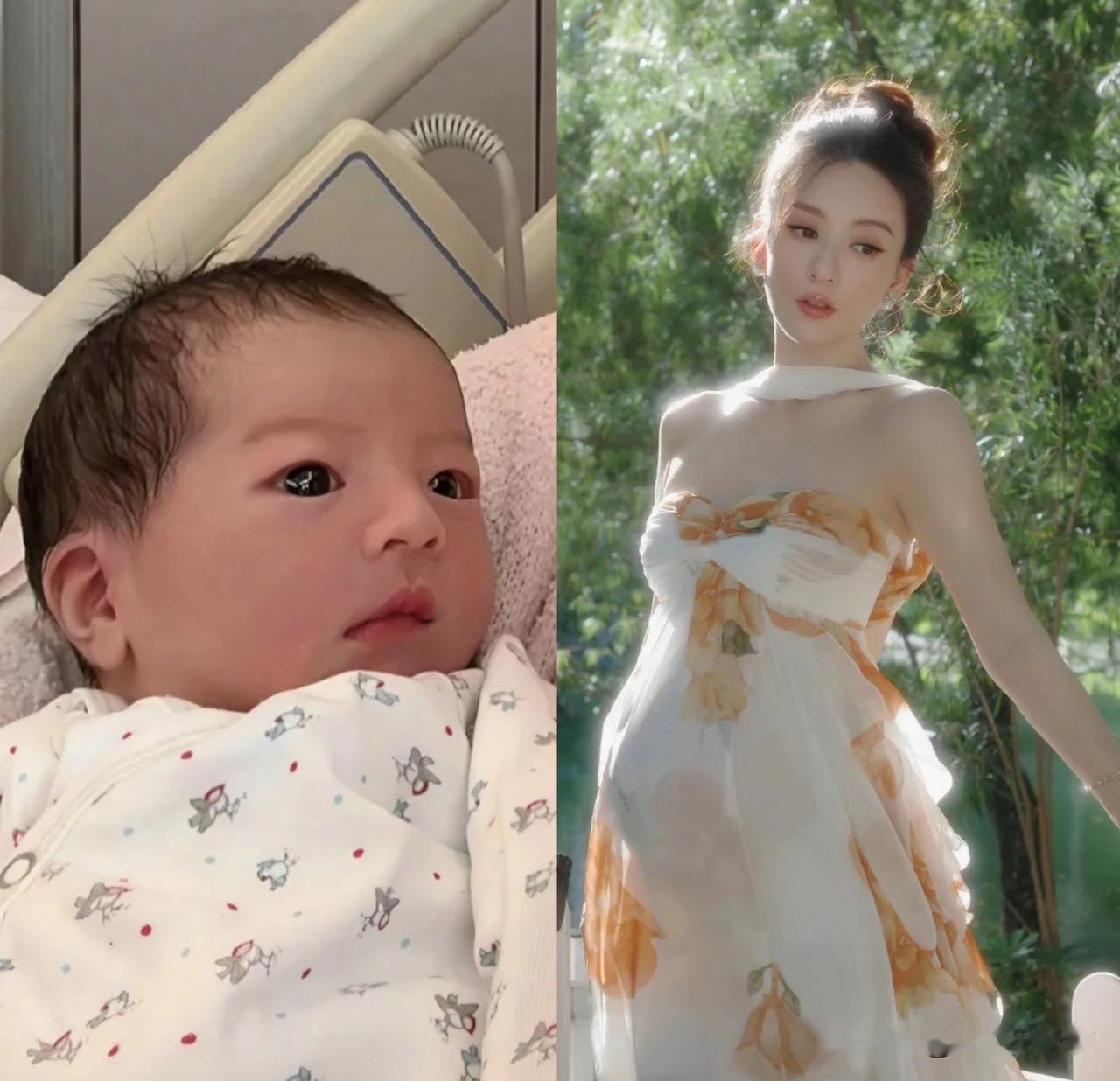 我把郭富城三胎女儿的照片，给婆婆看一下。婆婆看了很久，突然说：这个小闺女眉清目