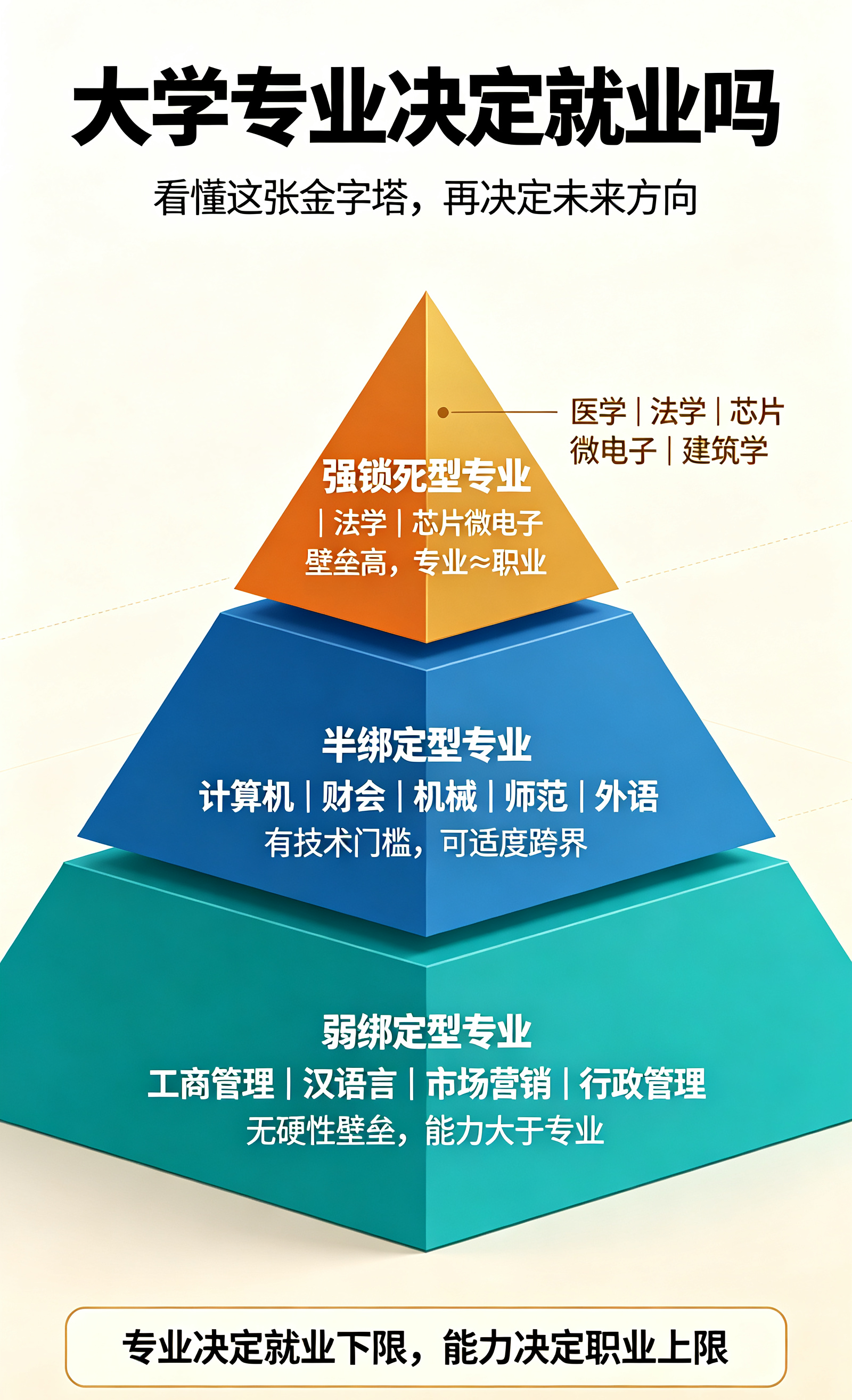 大学专业真的决定就业吗？家长和学生越早认清这3个真相越好每年高考填志愿、大学生求职季，永远绕不开一个
