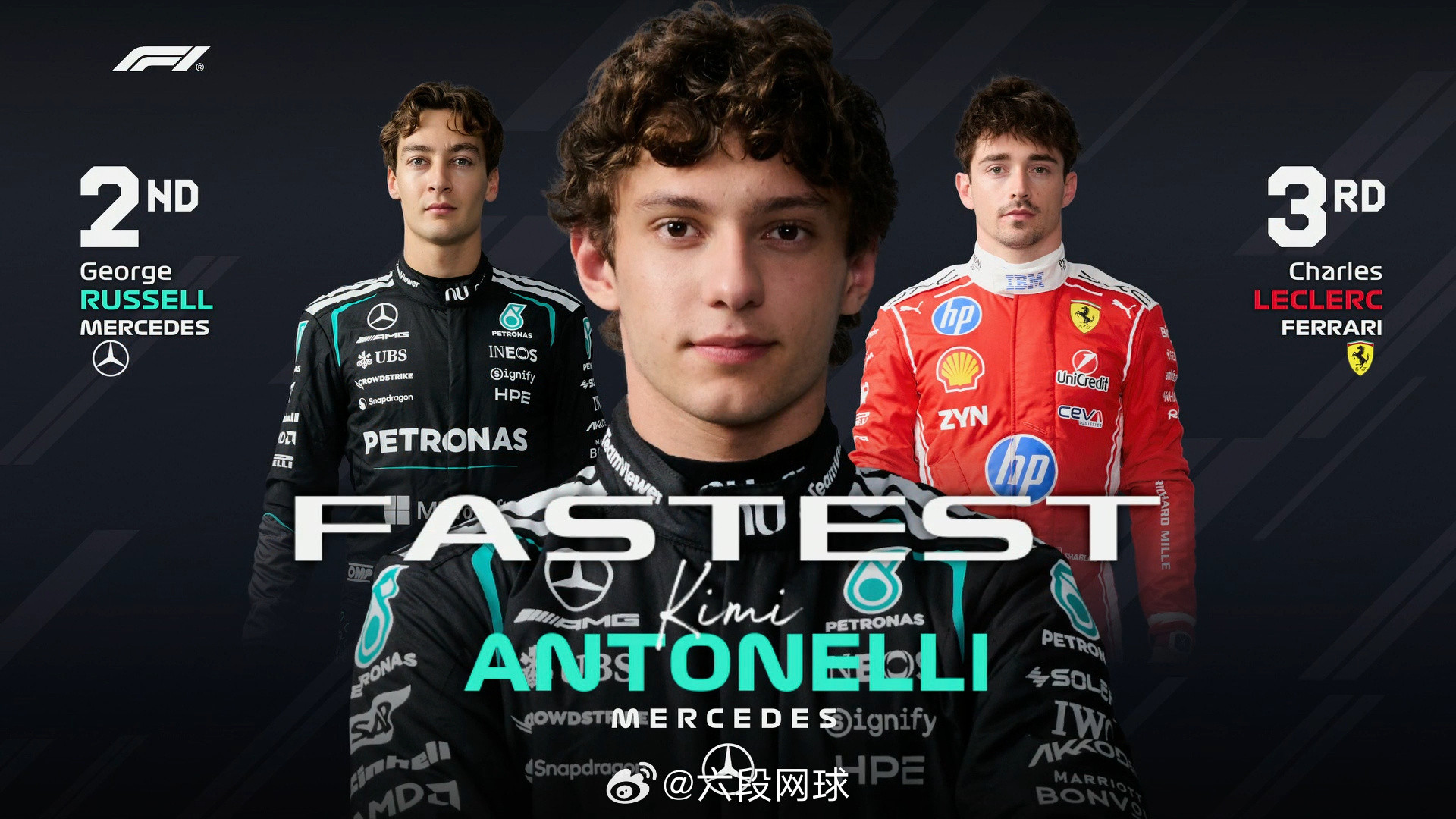 2026F1日本大奖赛三练结束！安东内利凭借1:29.362的最快圈速占据榜首拉