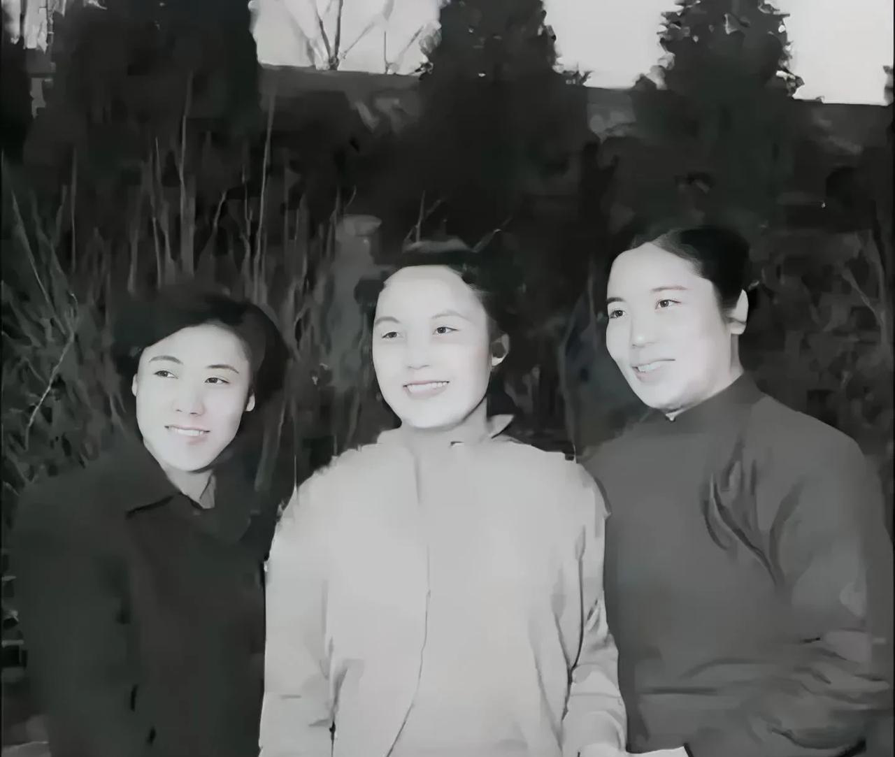 仔细看，如果能把这三位都认出来的，估计只有50、60后了。左边是王玉梅，右边的