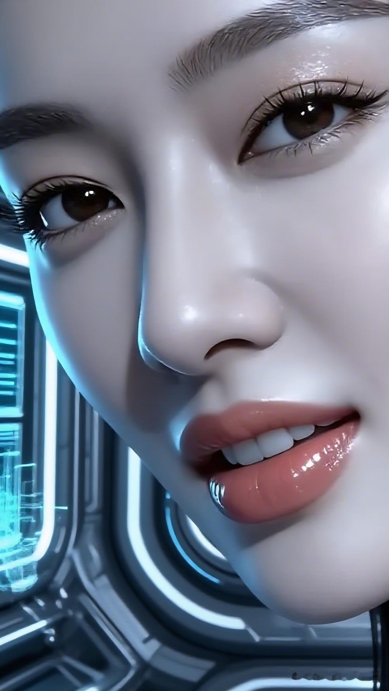 镜中人影，似梦非真。