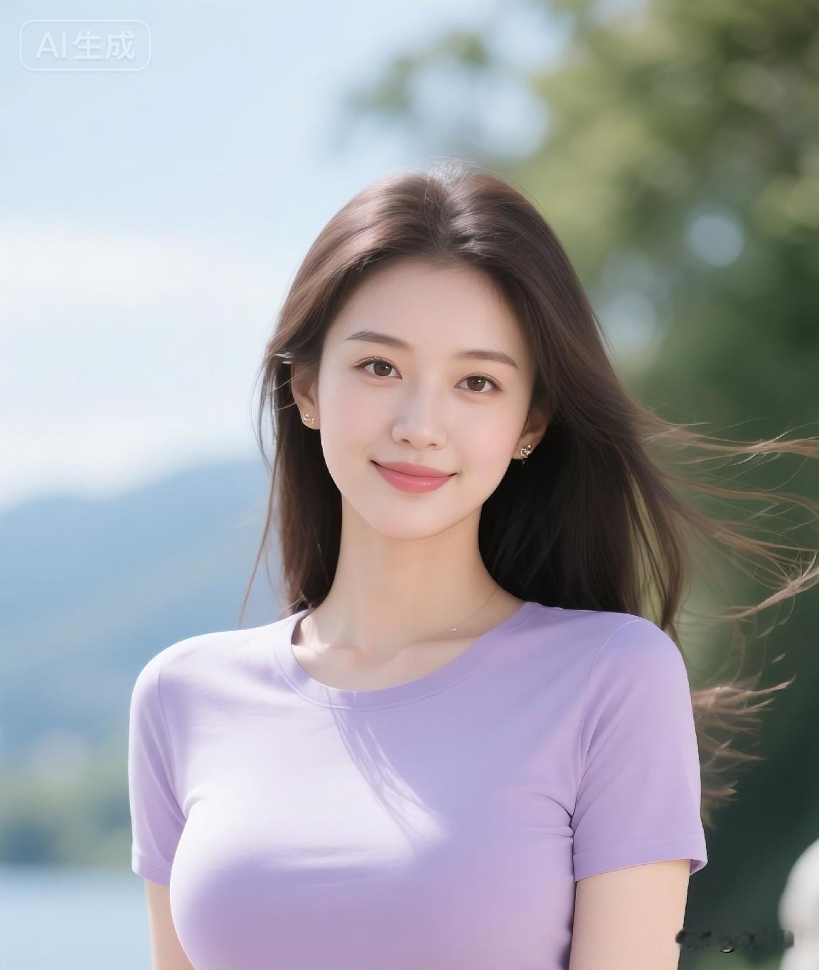 如何穿得既优雅又自然?浅紫色的梦落在肩头，微笑是最美的妆容。不追逐喧嚣，只在