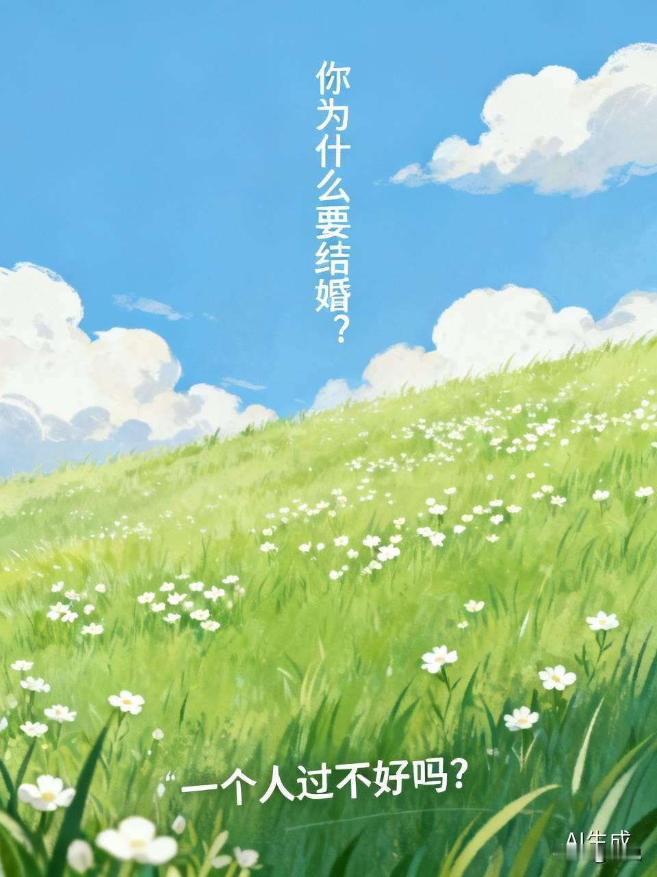 你为何要结婚呢？一个人过日子不好吗？是不是你觉得一个人吃饭不过瘾，非得找个人陪你