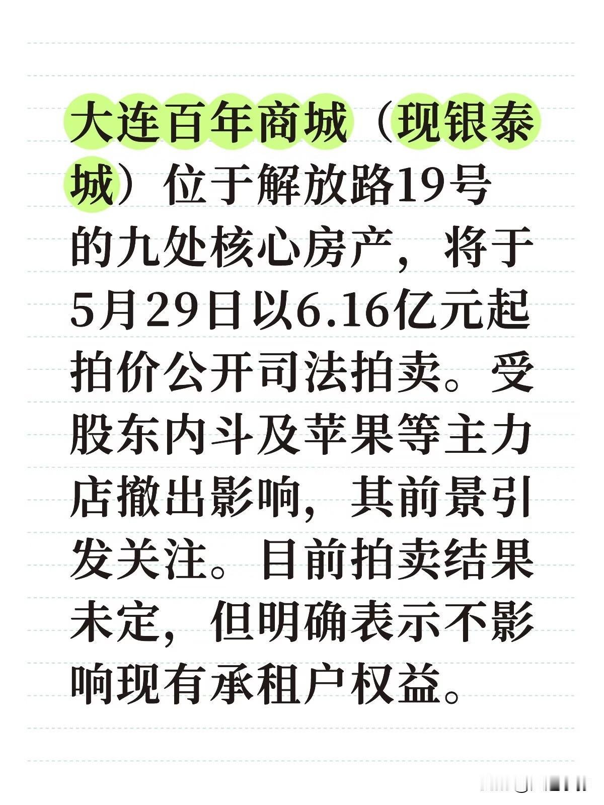 我的今日状态：😭伤心难过我这里的天气：🌧下雨大连百年商城（现银泰城）位于