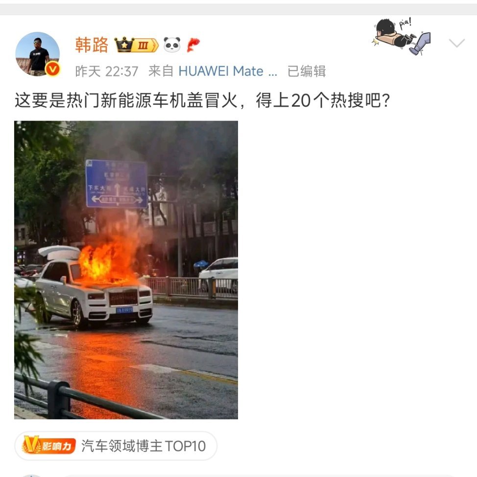 陈震老师为啥分析一下起火原因，毕竟这车他熟。[捂脸哭][捂脸哭][捂脸哭]​​​