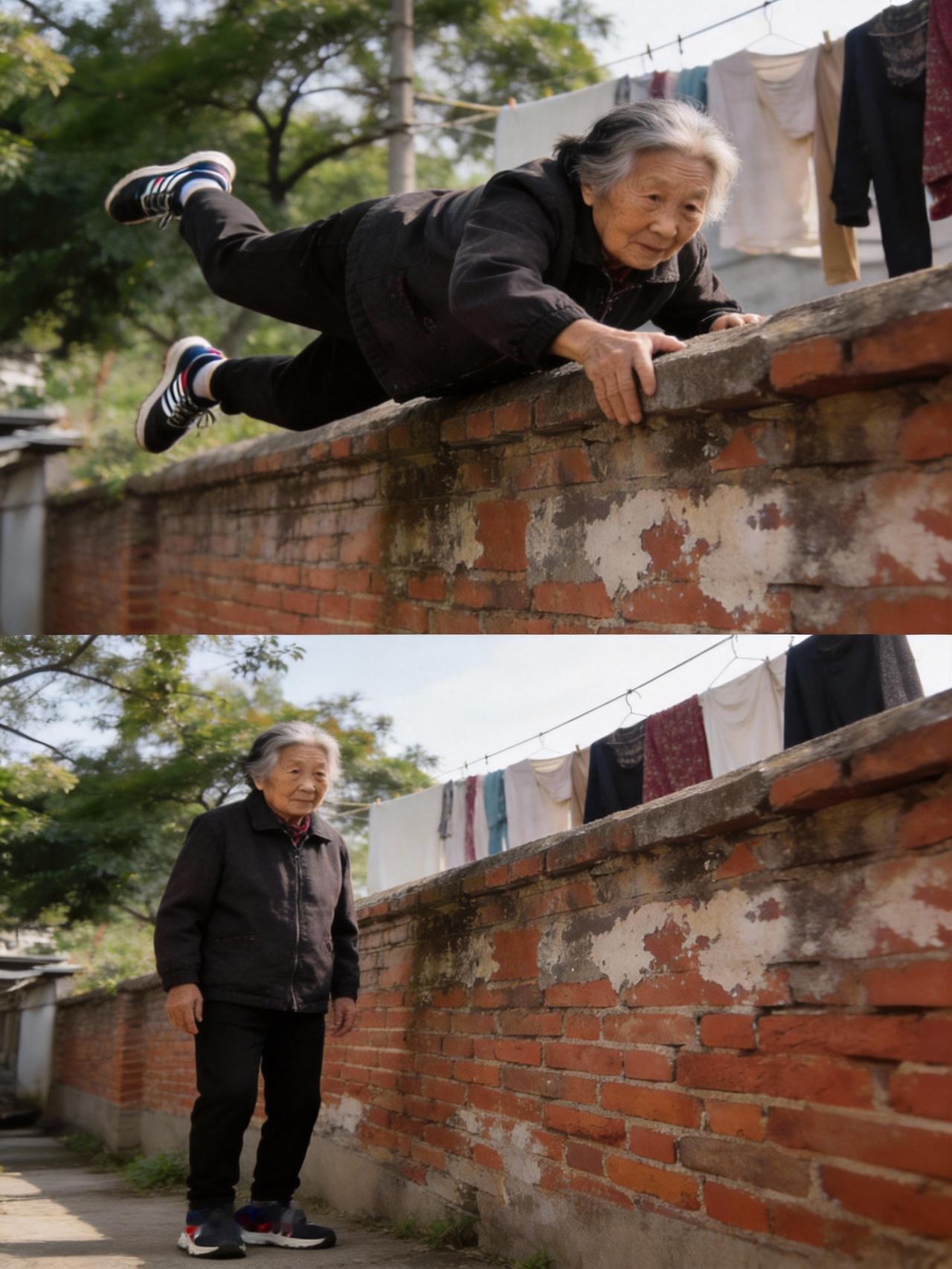 你大妈还是你大妈！这身手，让多少年轻人脸红！江苏一位68岁的阿姨，出门忘带钥