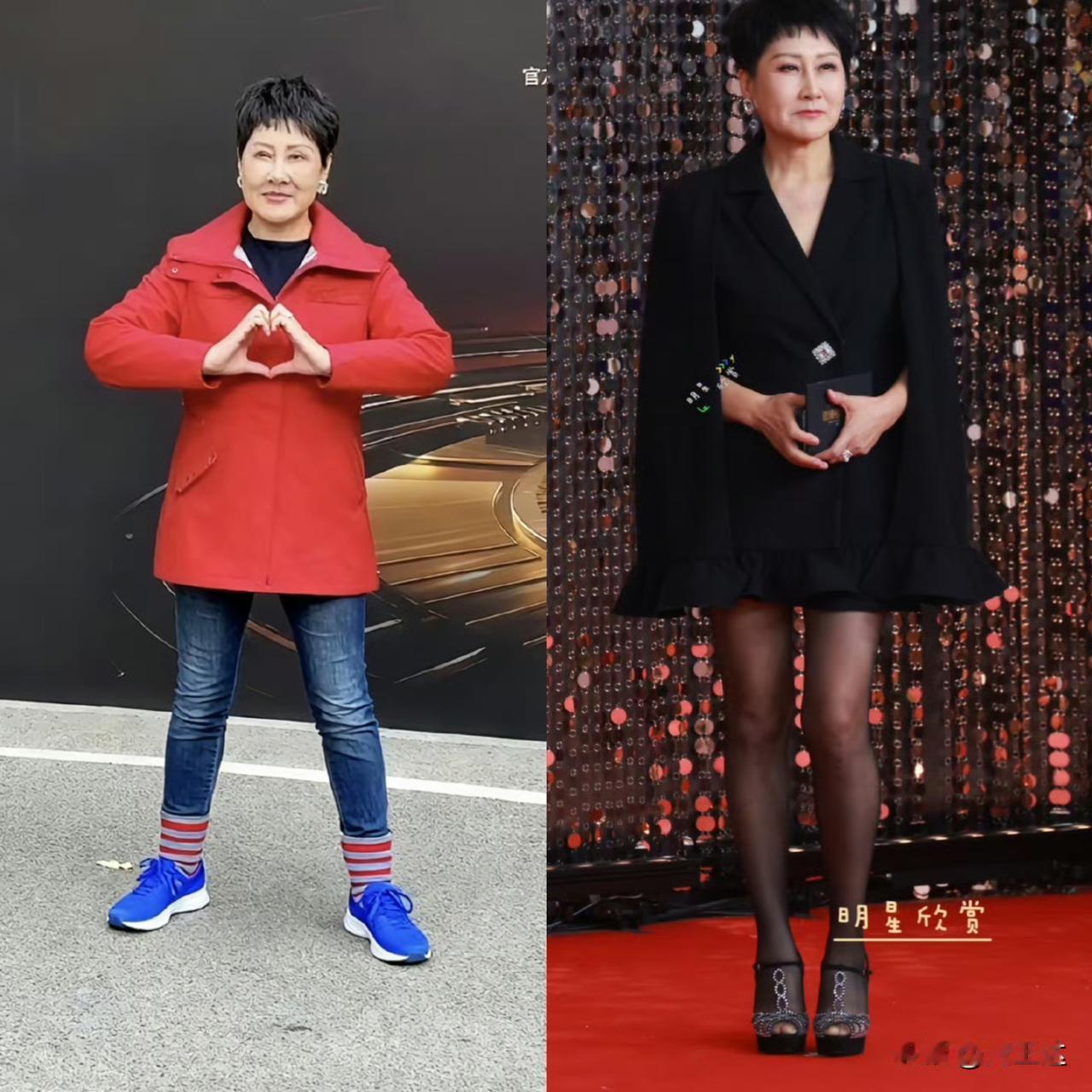 人到了一定年纪，千万别瞎折腾，不然就跟张凯丽一样，63岁的她，短裙配黑丝