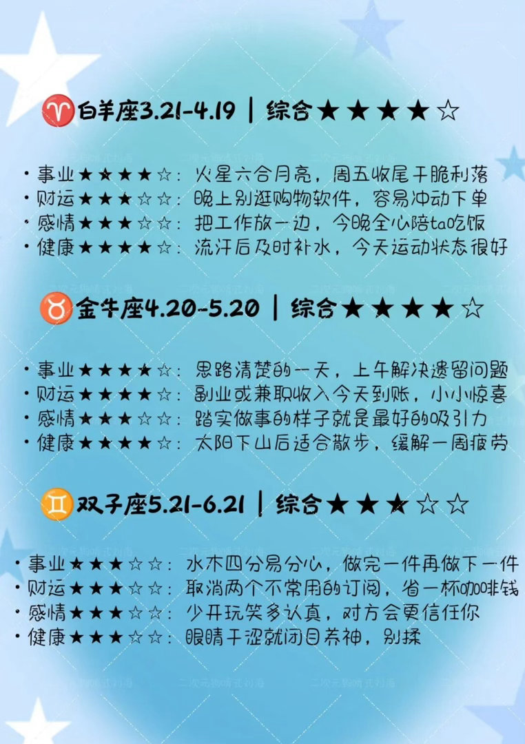 十二星座明日运势（2026年8月21日）🏘️🌸🍓十二星座每日注意十二星座每