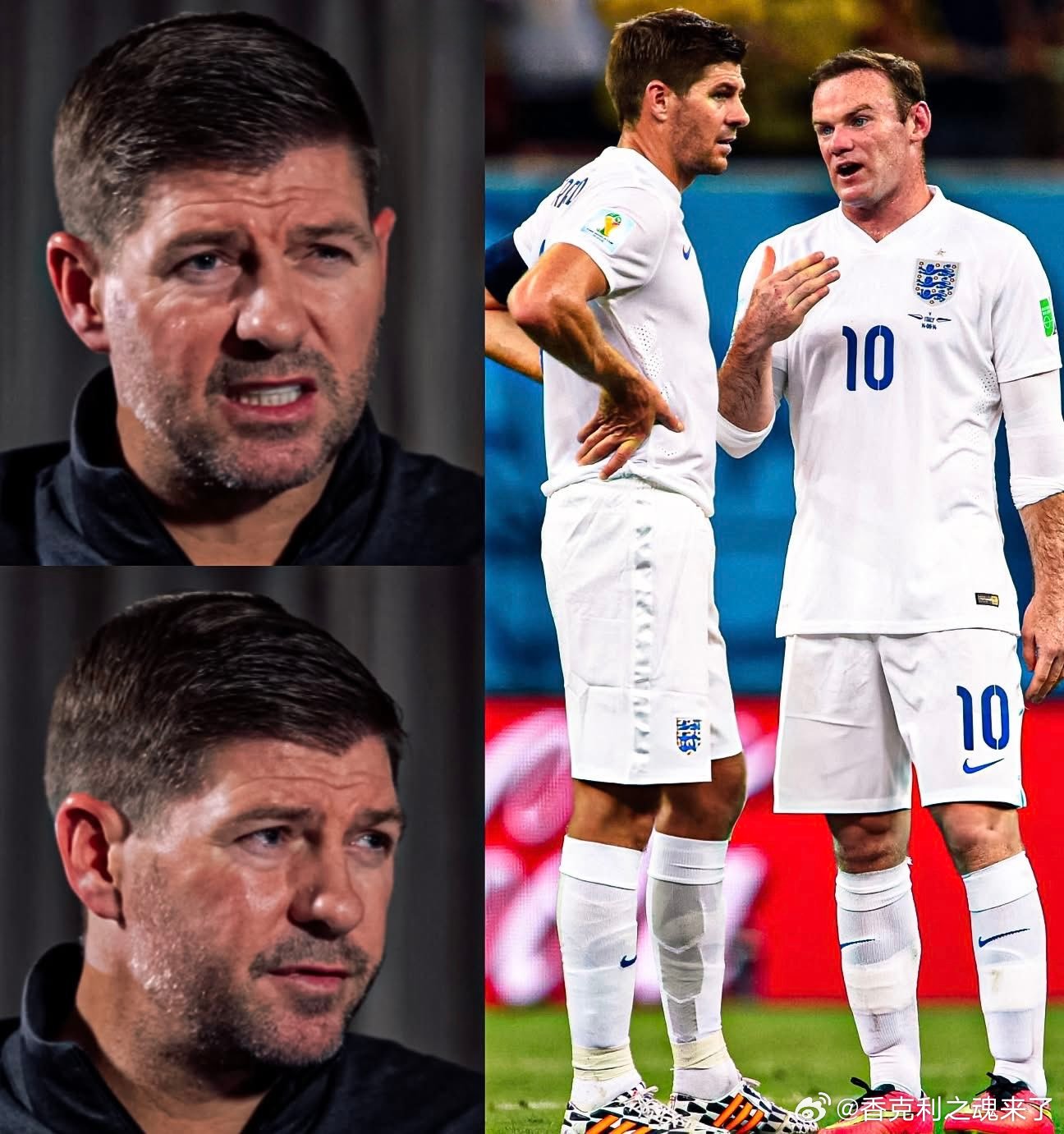 杰拉德关于鲁尼评价：（这个采访很久了）“有时候他挺吓人的，因为他看起来更像个拳击