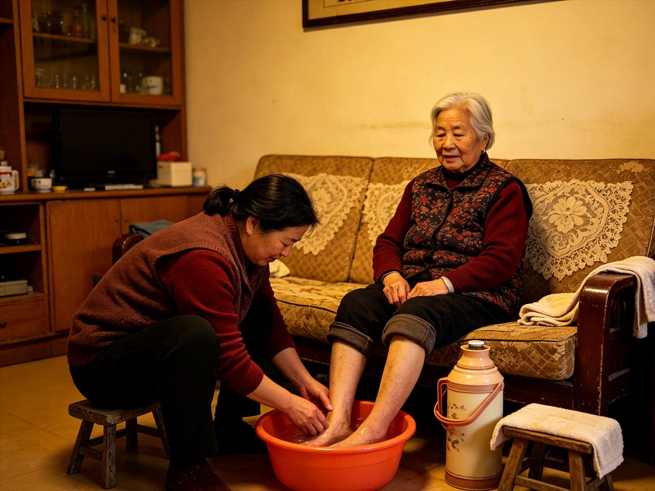 婆婆让我每天给她洗脚，我洗了一年，直到她女儿回来，我才知道她背后跟邻居说我是她家