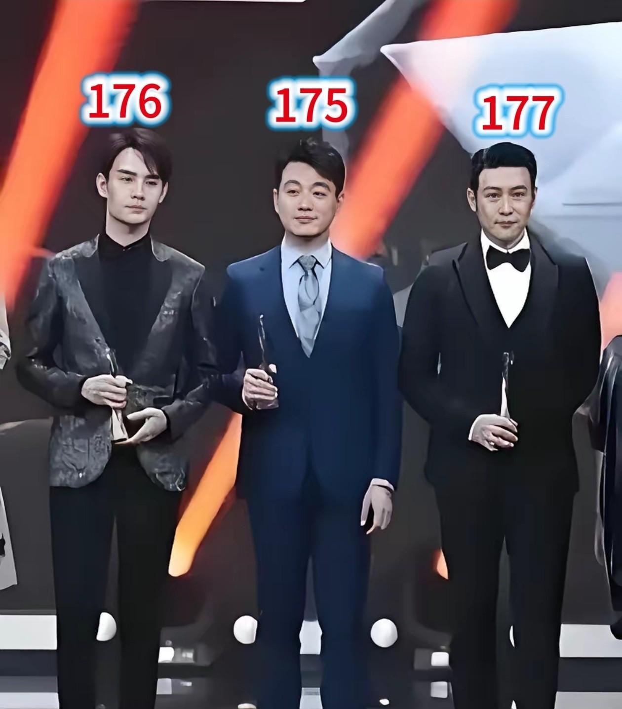 有网友称：“佟大为、王凯和陆毅虽说都是帅哥，可惜没一个净身高超180厘米。”实际
