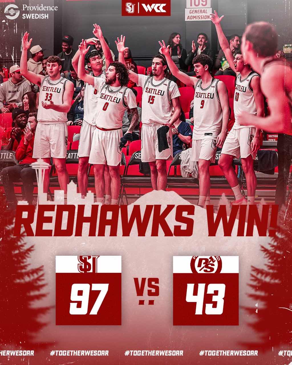 NCAA常规赛: 淡厚然10分5板, 西雅图大学大胜普吉特湾大学