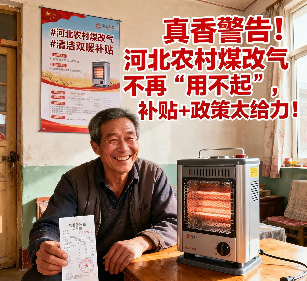 真香警告！河北农村煤改气不再“用不起”，补贴+政策太给力！家人们，之前河北