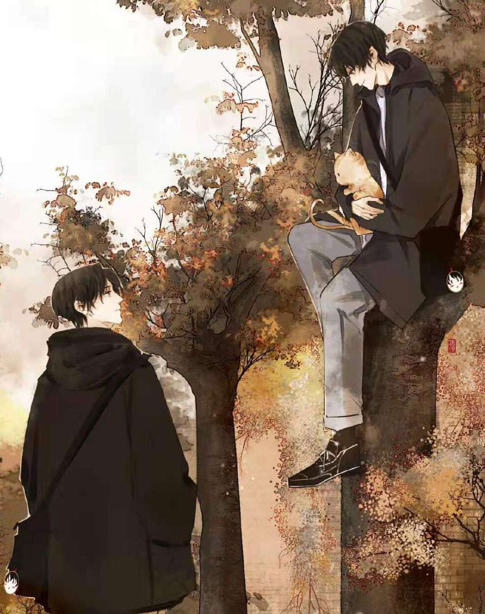 人间骄阳正好，风过林梢，彼时他们正当年少。——木苏里《某某》漫画画师：墙头