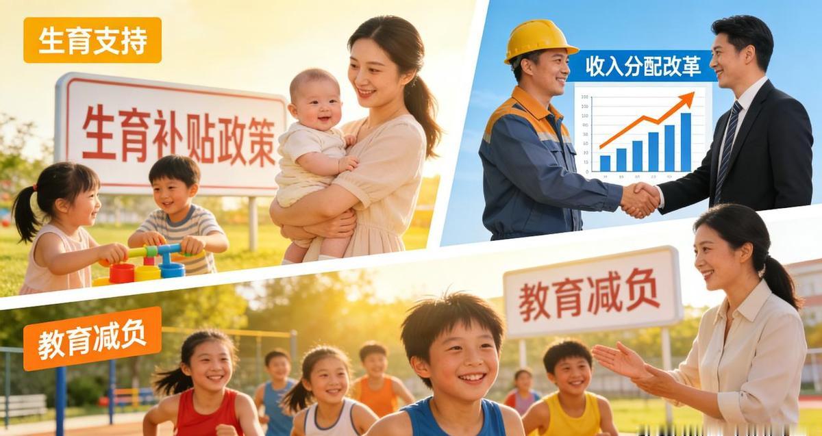 明年起，生孩子可能不花钱了。国家正在系统性地拆除三座大山：生育、教育、收入。2