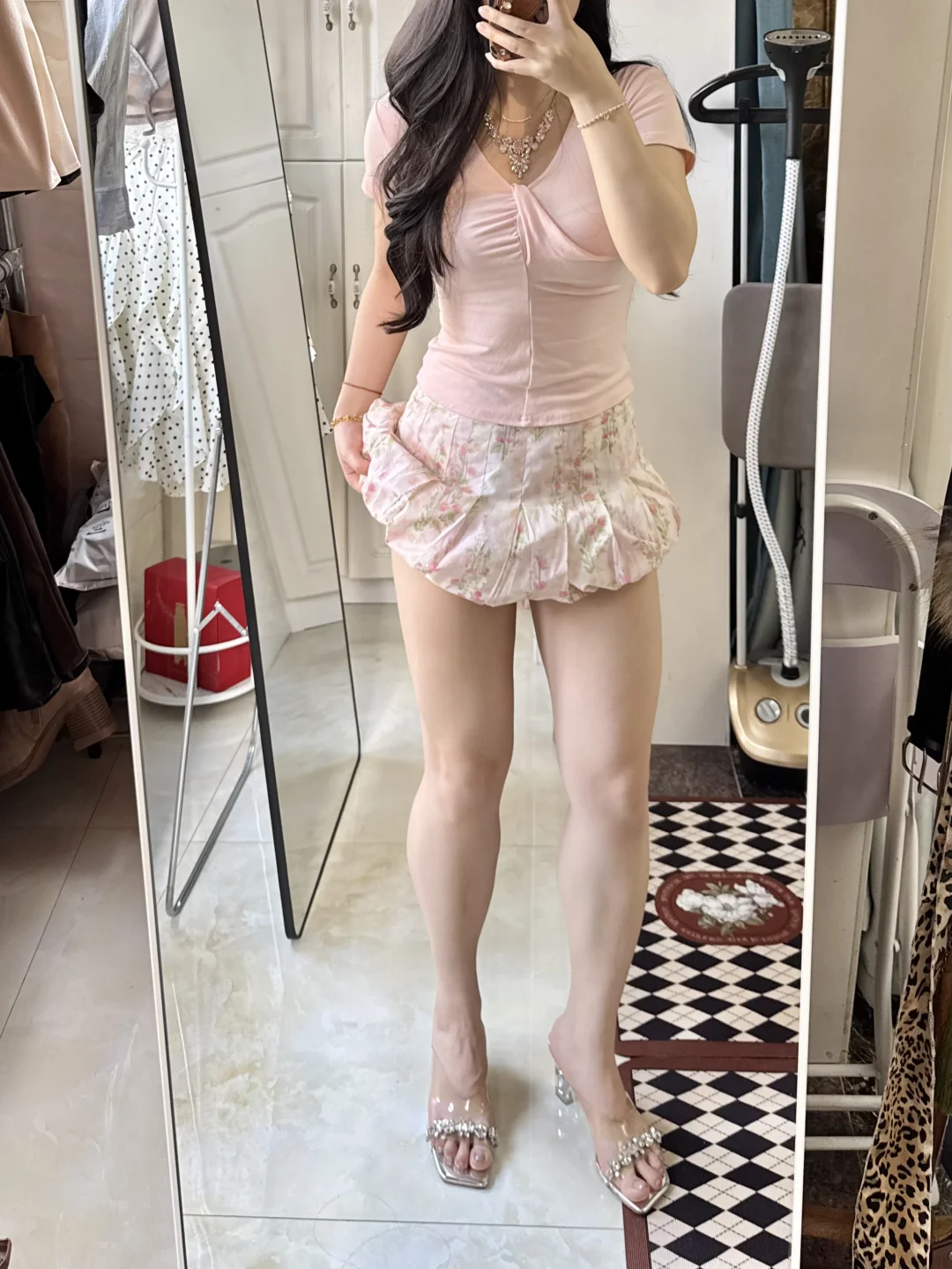 164/130斤，梨形身材大粗腿，微胖老婆放心穿