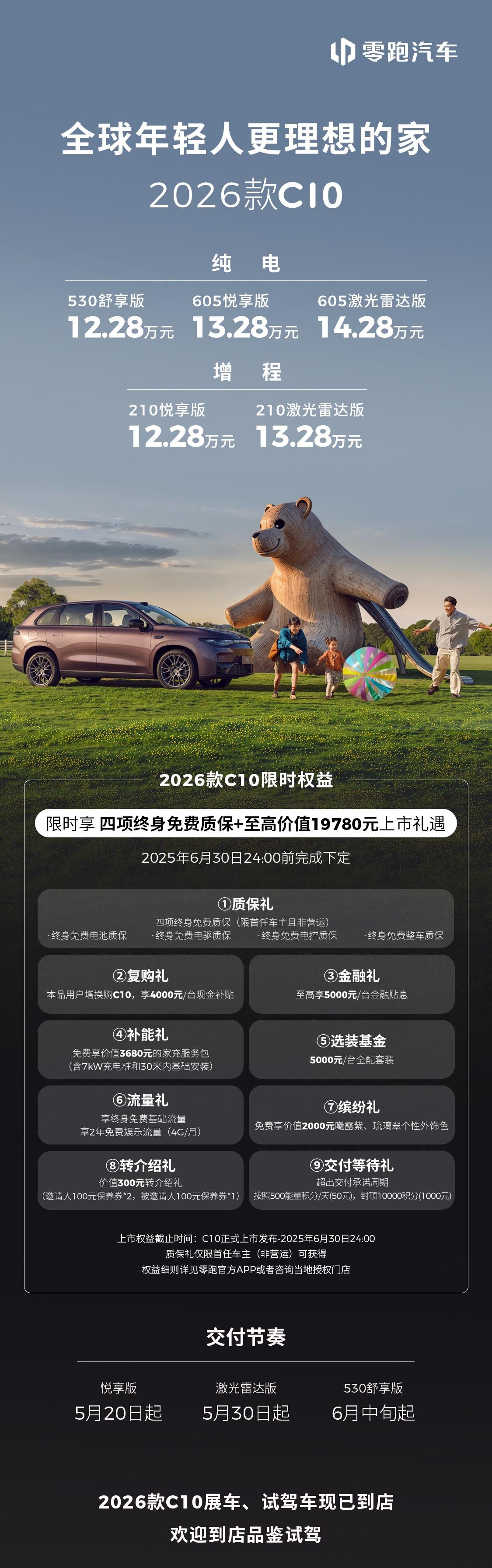十来万的新能源车智能配置有多高？可以试试看2026款零跑C10。如今智能配