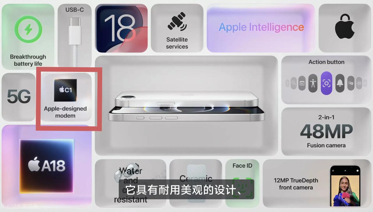 iPhone16E最大卖点5G基带芯片因为这是苹果收购英特尔基带后磨了六七年