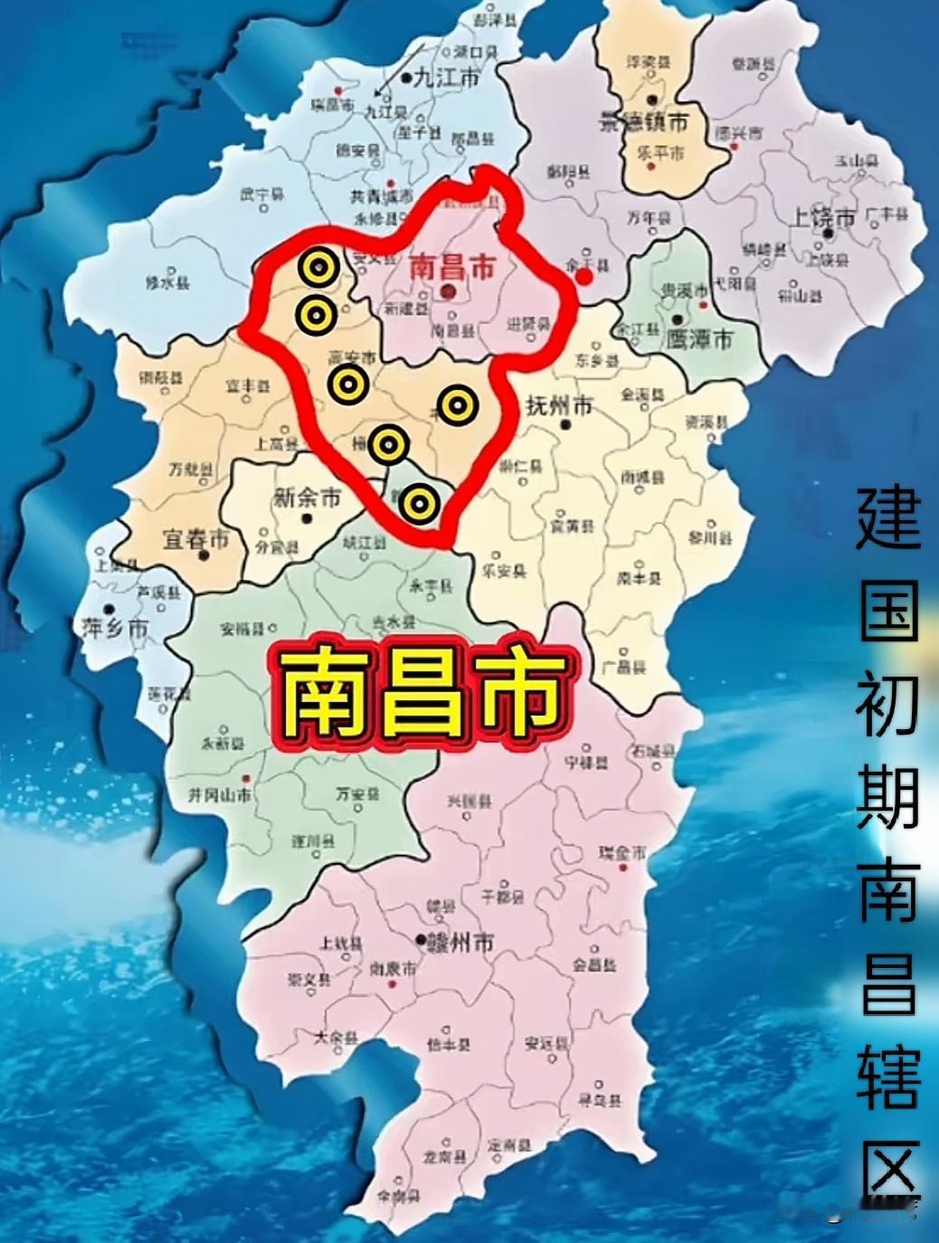 江西省会南昌和周边省会比较，确实人口和辖区的体量偏小，直接导致省会弱，人才外流。