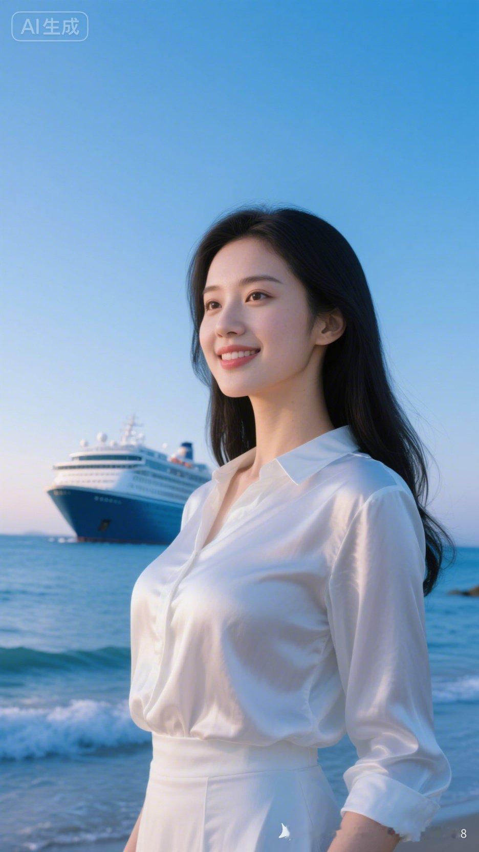 海边度假穿搭，清新白衬衫，轻松自在！🌊👗