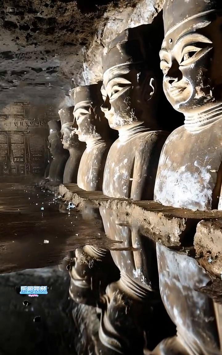 生人勿进：秦皇地宫(六)。乐哥视频。秦地宫深处巨型陶俑，慕道狭窄，地上水银，