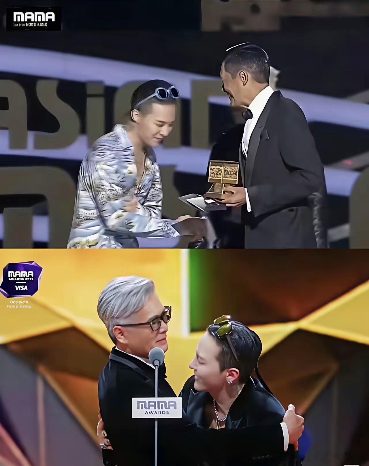 不得不承认周润发是个有始有终的人MAMA现场颁奖典礼上，周润发本来不来了可能考虑