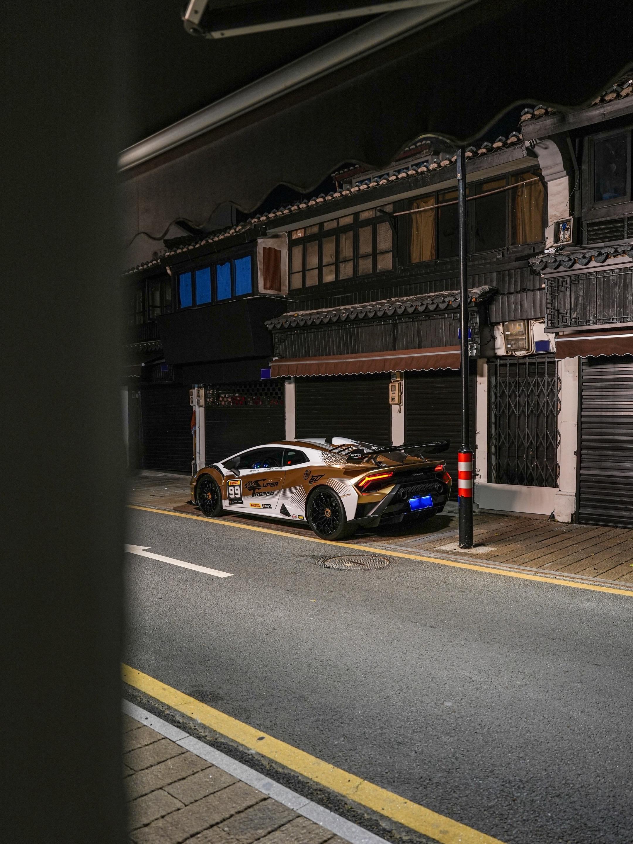 古风和现代赛车碰撞sto街拍