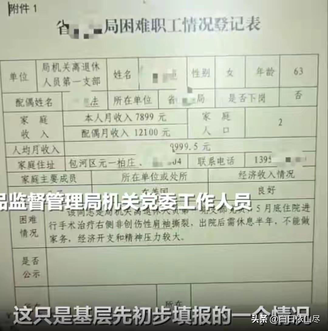 安徽一张内部表格意外流出，63岁退休阿姨自己每月拿7899元，老伴月入12100