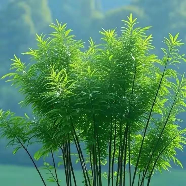 绿意盎然的竹林，静谧而美丽，仿佛置身于世外桃源。