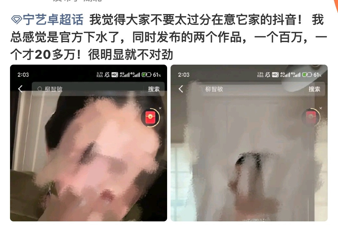 我觉得大家不要太过分在意它家的抖音！我总感觉是官方下水了，同时发布的两个作品，