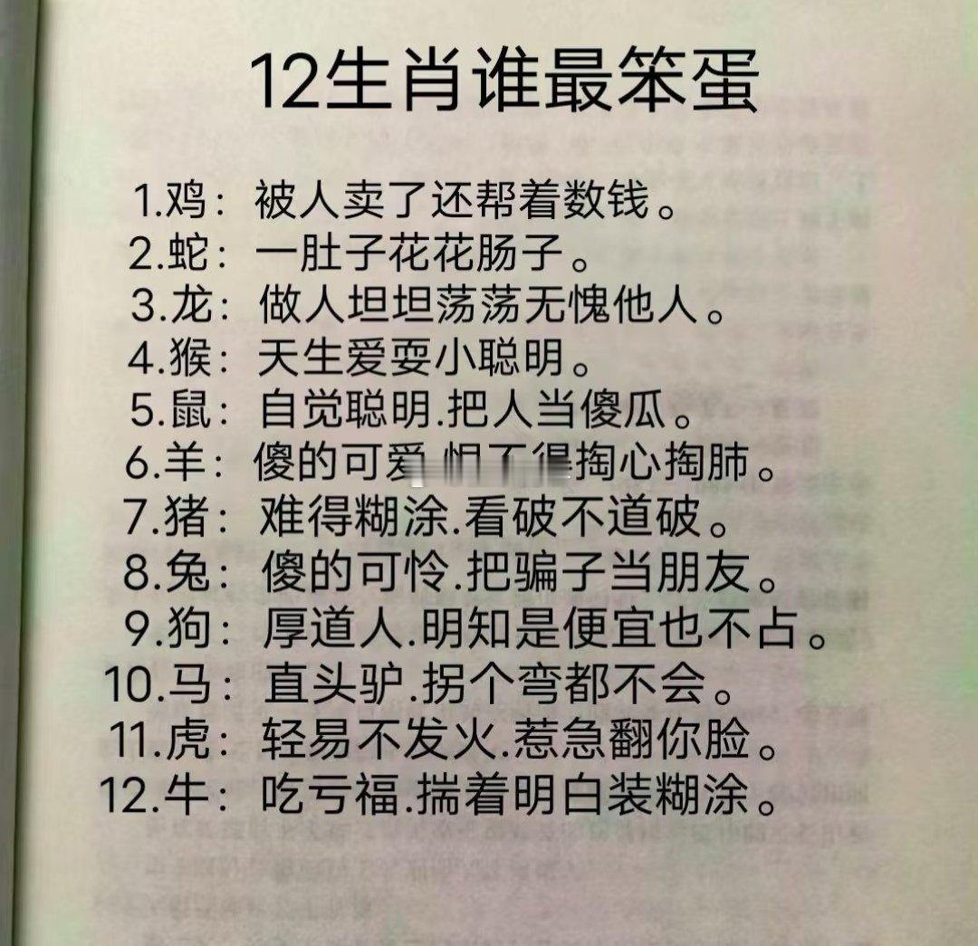 12生肖谁最笨蛋