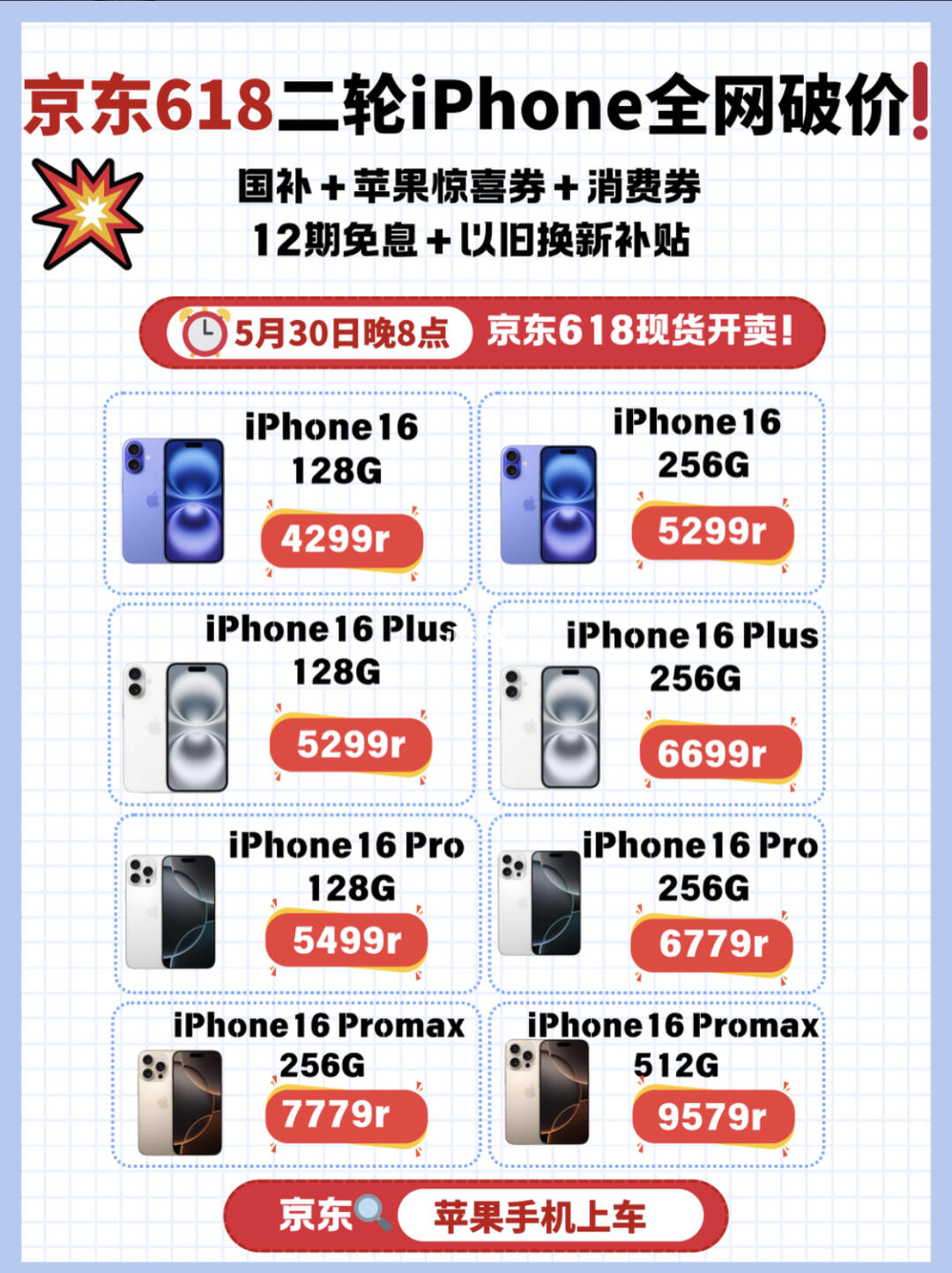 京东618才真正开始❗️iPhone16全系破底价