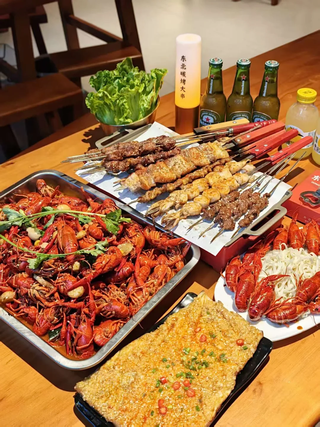 宁德‼️小龙虾+碳烤大串直接香迷糊🦞🍢