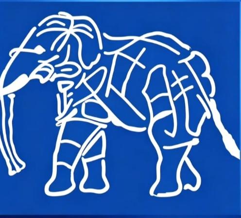 〔看图猜字〕图中画面真漂亮；大象就把威力展；象身隐藏几个字；高手j你就来