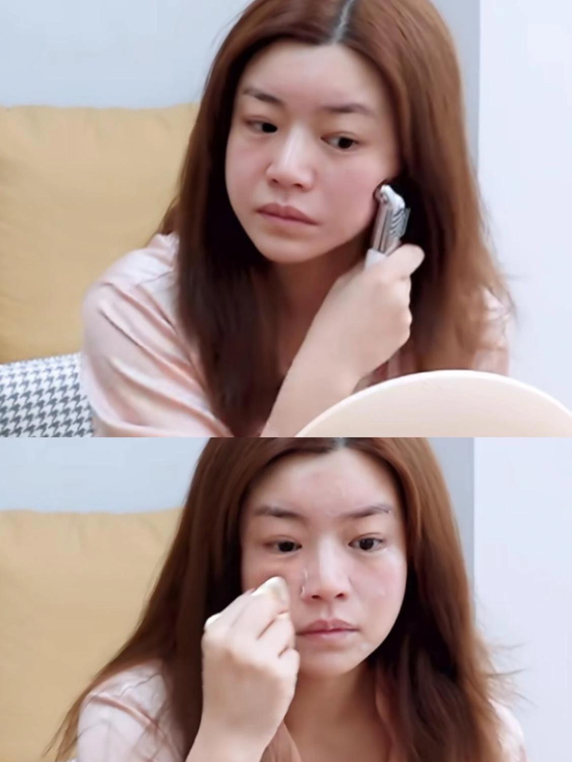看惯了镜头前妆发齐整的女明星，冷不丁看到陈妍希素着一张脸亮相，我盯着屏幕愣了两秒